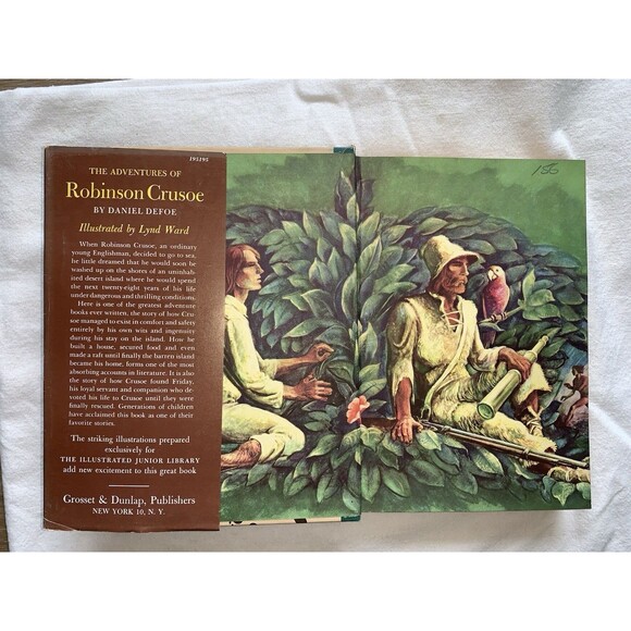 The Life and Strange Surprising Adventures of Robinson Crusoe 1946 Book w/Cover! - Picture 5 of 11